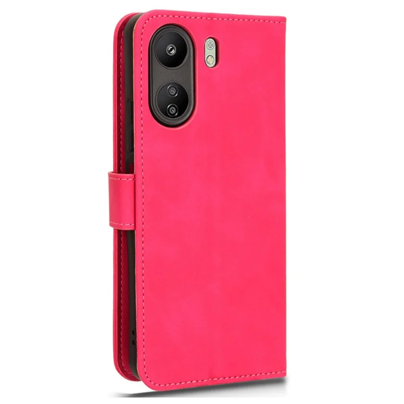 For Xiaomi Redmi 13C 4G / Poco C65 4G Case Skin-touch Wallet Leather Cover - Rose
