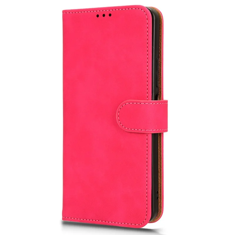 For Xiaomi Redmi 13C 4G / Poco C65 4G Case Skin-touch Wallet Leather Cover - Rose