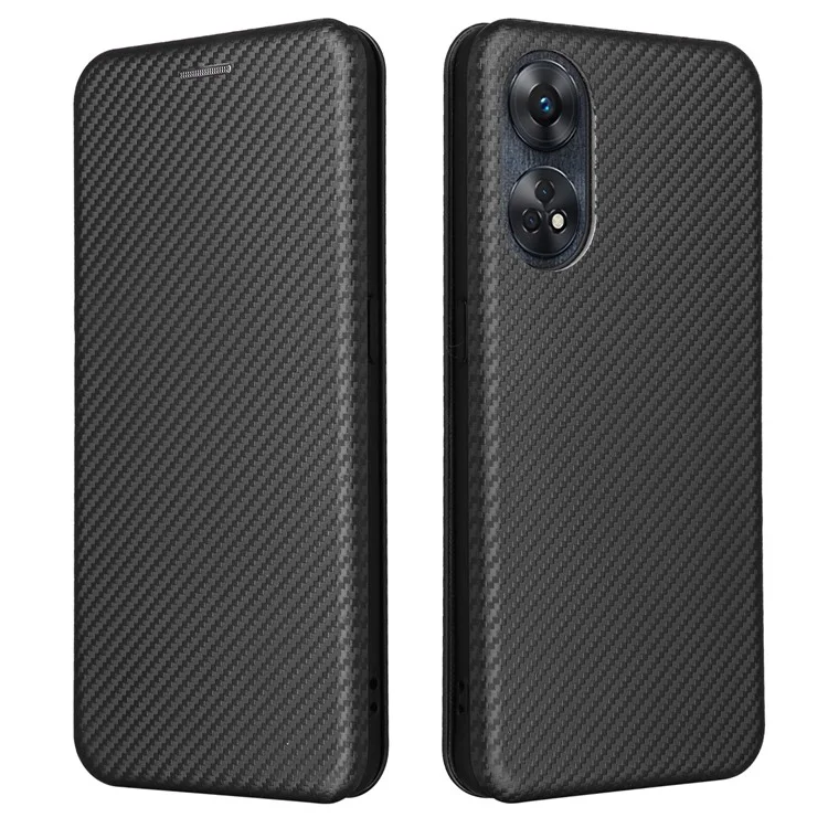 Per Oppo Reno8 T 4G Custodia Porta Carte Supporto Custodia in Pelle PU - Nero