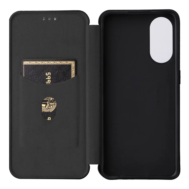 Per Oppo Reno8 T 4G Custodia Porta Carte Supporto Custodia in Pelle PU - Nero