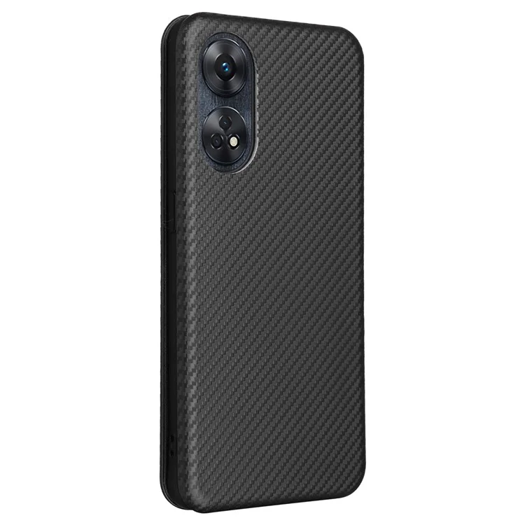 Per Oppo Reno8 T 4G Custodia Porta Carte Supporto Custodia in Pelle PU - Nero