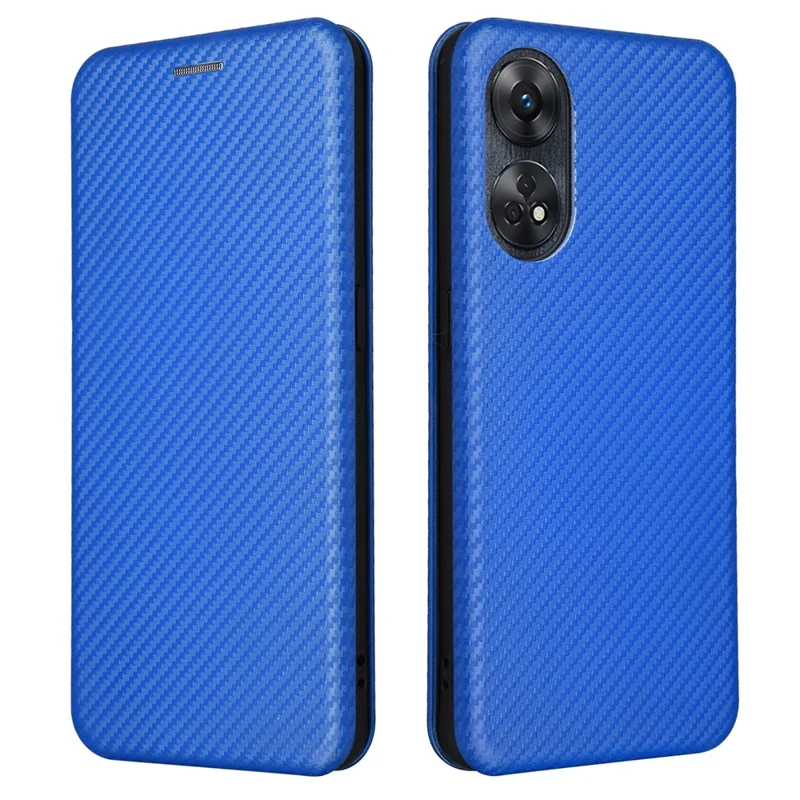 For Oppo Reno8 T 4G Case Card Holder Stand PU Leather Phone Cover - Blue