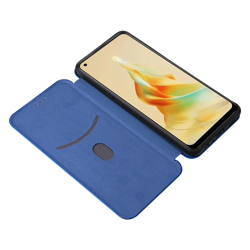 For Oppo Reno8 T 4G Case Card Holder Stand PU Leather Phone Cover - Blue
