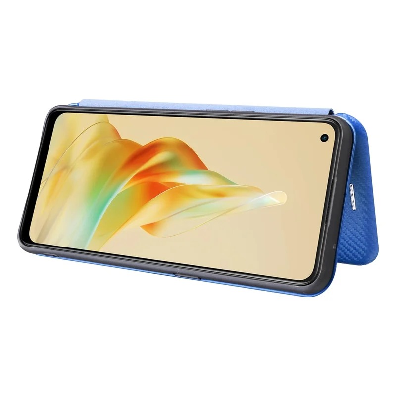 For Oppo Reno8 T 4G Case Card Holder Stand PU Leather Phone Cover - Blue