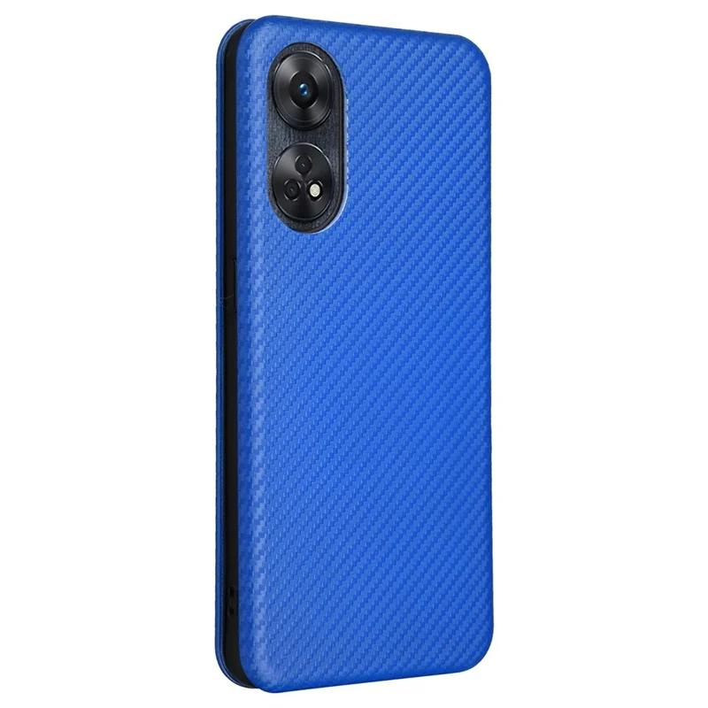 For Oppo Reno8 T 4G Case Card Holder Stand PU Leather Phone Cover - Blue