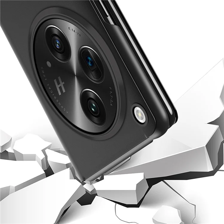 For OnePlus Open / Oppo Find N3 5G Case View Window Leather Stand Phone Cover - Black