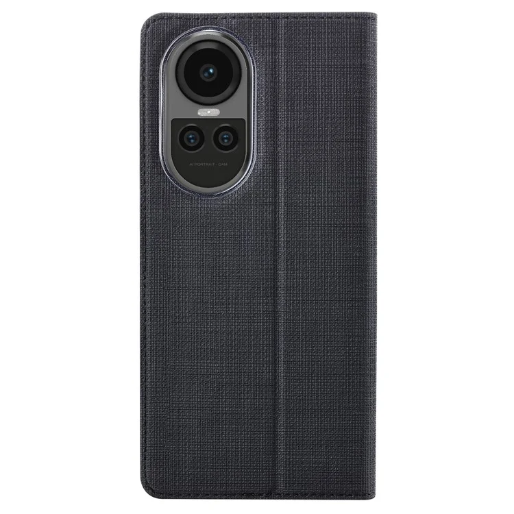 VILI DMX Serie Für Oppo Reno10 5G (Global) / Reno10 Pro 5G (Global) Hülle Kartenfach Lederhülle - Schwarz