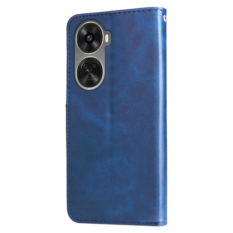 For Huawei nova 11 SE / nova 12 SE 4G Leather Cell Phone Case Zipper Pocket Flip Wallet Cover - Blue