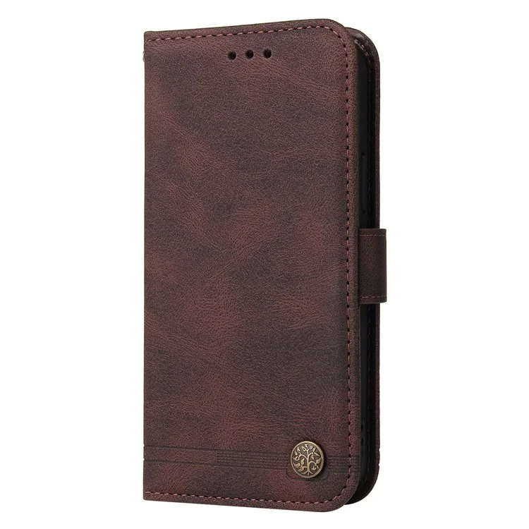 For Xiaomi 14 Pro Leather Wallet Cases Skin Touch Phone Cover Stand with Strap - Brown