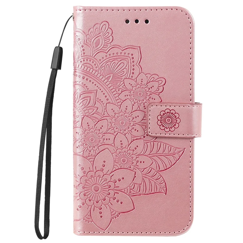 For Honor Play 50 Plus 5G Case Floral Pattern PU Leather Wallet Stand Phone Cover - Pink