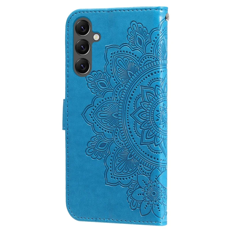 Für Samsung Galaxy A25 5G (Global) (161,0 x 76,5 x 8,3 mm) Geldbörse Hülle PU-Leder + TPU Anti-Fall Handyhülle - Blau