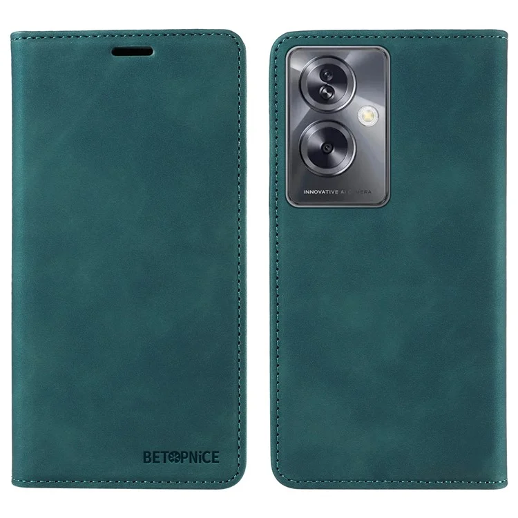 BETOPNICE 003 для Oppo A79 5G / A2 5G Чехол-Бумажник с RFID-Блокировкой Подставка для Телефона - Зеленый