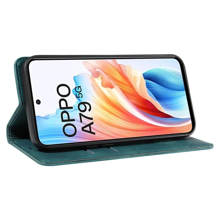 BETOPNICE 003 для Oppo A79 5G / A2 5G Чехол-Бумажник с RFID-Блокировкой Подставка для Телефона - Зеленый