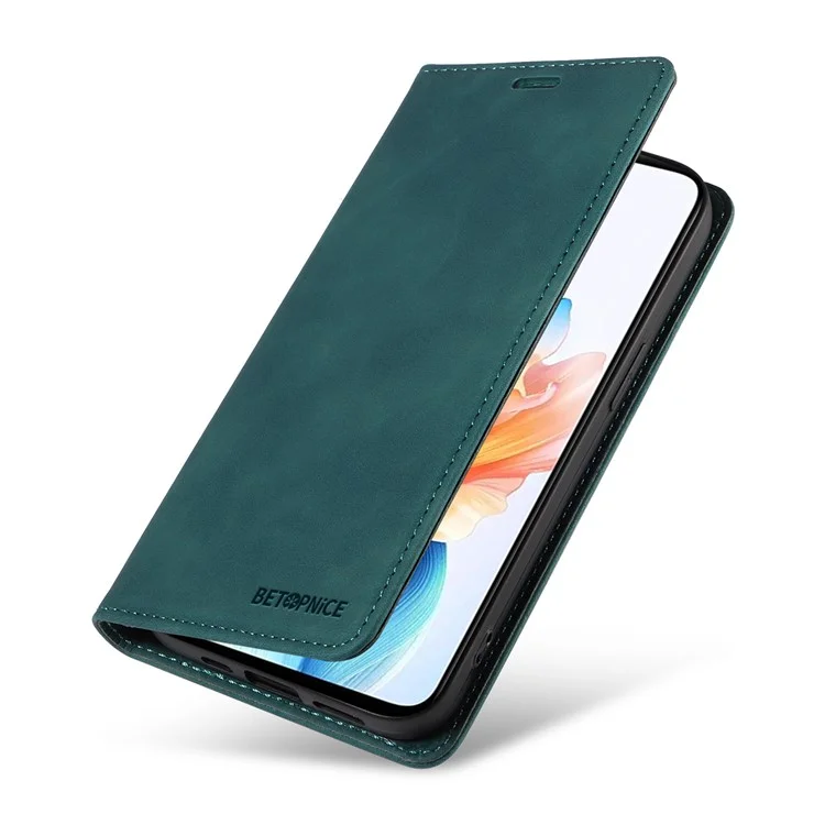 BETOPNICE 003 для Oppo A79 5G / A2 5G Чехол-Бумажник с RFID-Блокировкой Подставка для Телефона - Зеленый