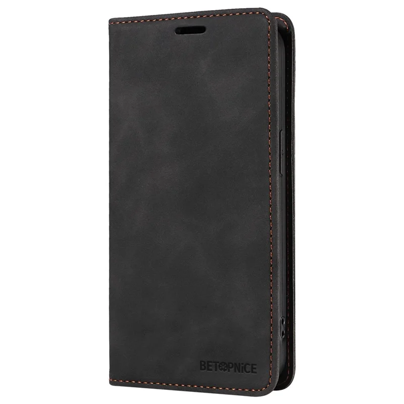 BETOPNICE 003 para Xiaomi Redmi 13C 4G / 5G / 13R 5G / Poco M6 5G / Poco C65 4G Capa Bloqueio RFID Suporte Dobrável - Preto