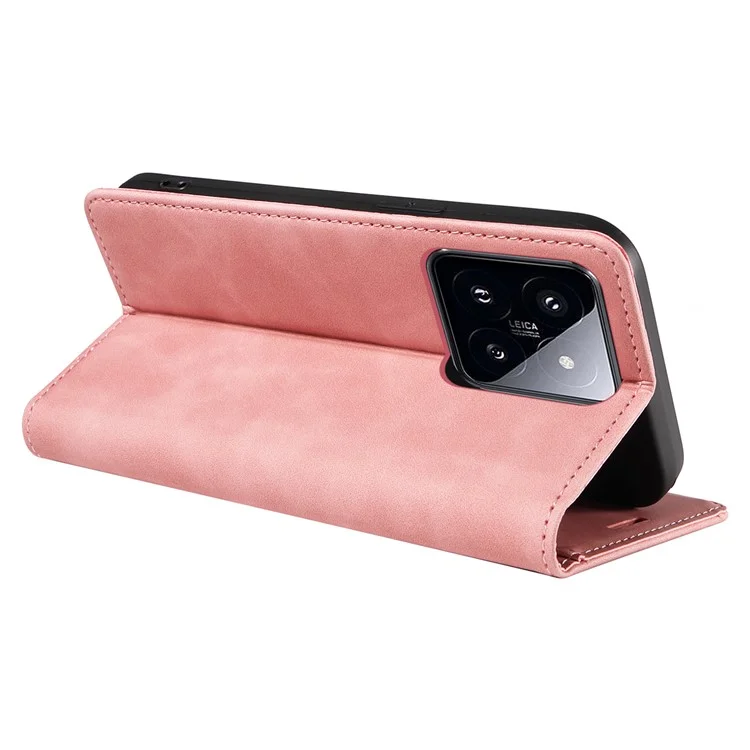 BETOPNICE 003 para Xiaomi 14 Pro Case Bien protegido Cubierta del teléfono con bloqueo RFID y soporte - Rosa