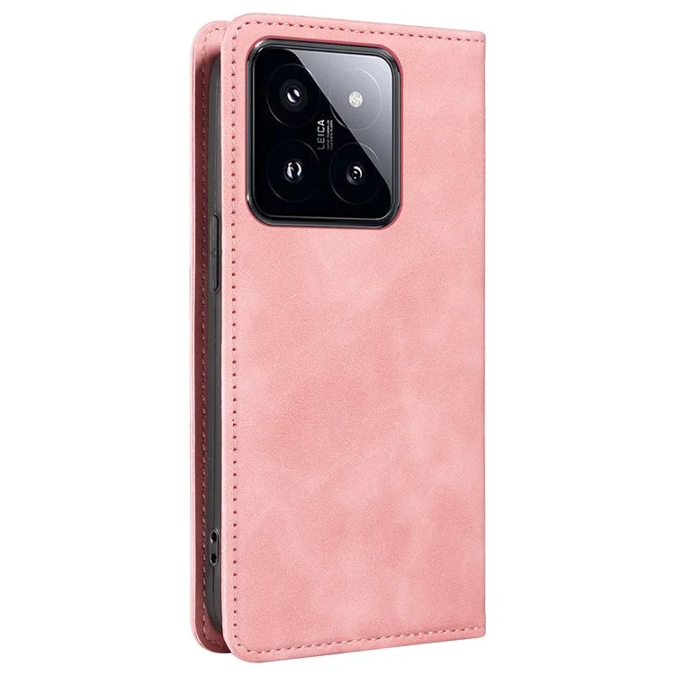BETOPNICE 003 para Xiaomi 14 Pro Case Bien protegido Cubierta del teléfono con bloqueo RFID y soporte - Rosa