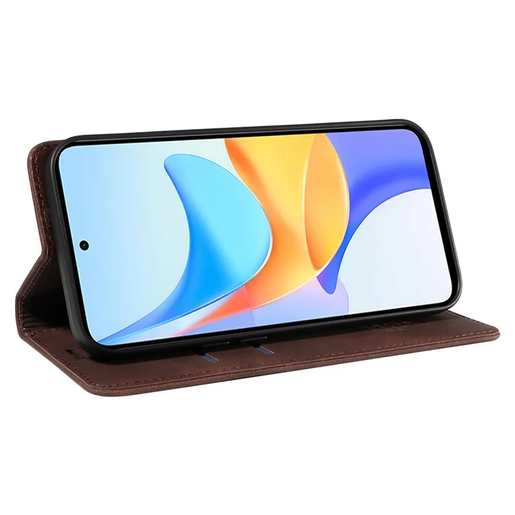 BETOPNICE 003 für Honor Play 50 Plus 5G-Hülle, stoßsicher, RFID-blockierend, Ständer - Braun
