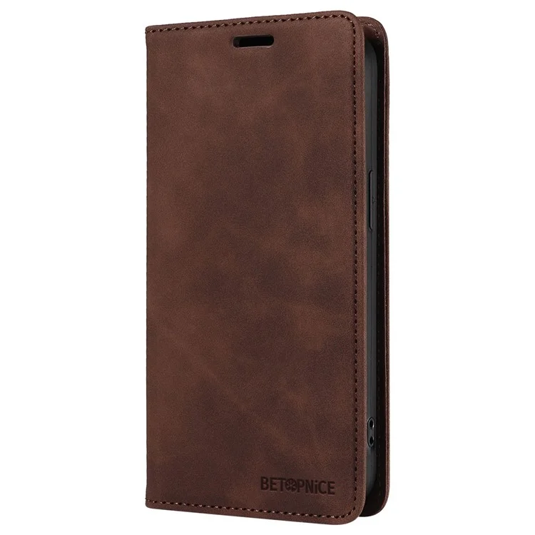 BETOPNICE 003 für Honor Play 50 Plus 5G-Hülle, stoßsicher, RFID-blockierend, Ständer - Braun