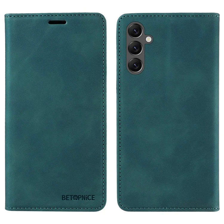 BETOPNICE 003 pour Samsung Galaxy A25 5G (Global) (161,0 x 76,5 x 8,3mm) Étui Téléphone Mobile Garde RFID Blocking Stand Cover - Vert
