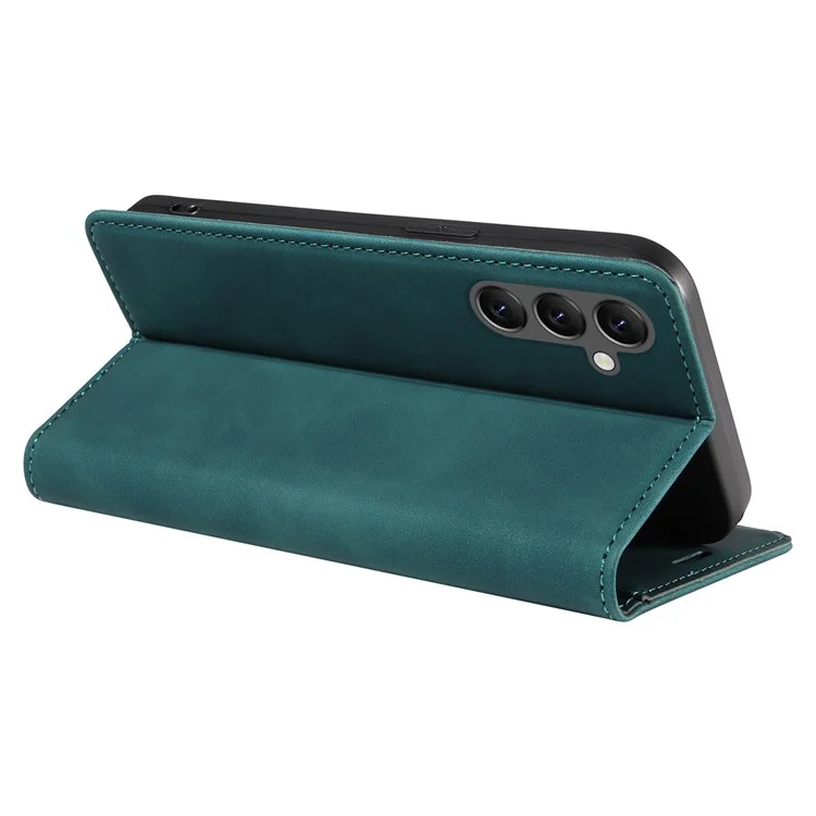 BETOPNICE 003 pour Samsung Galaxy A25 5G (Global) (161,0 x 76,5 x 8,3mm) Étui Téléphone Mobile Garde RFID Blocking Stand Cover - Vert