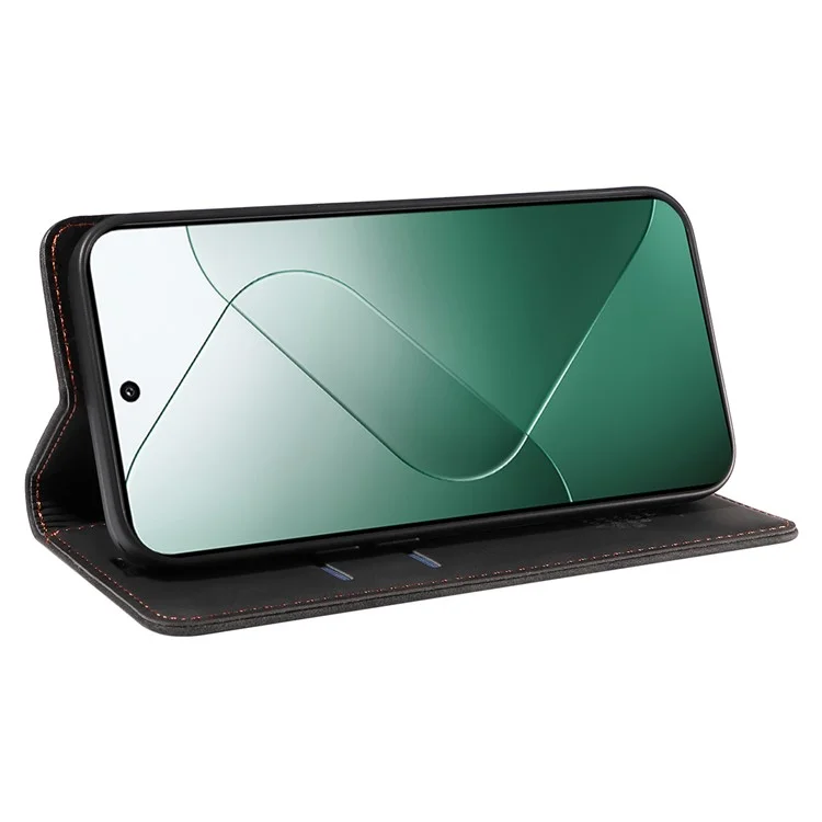 BETOPNICE 003 for Xiaomi 14 Case RFID Blocking Book Style Phone Stand Cover - Black