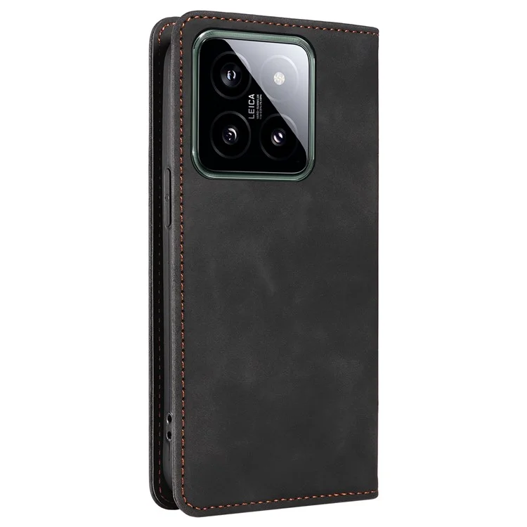 BETOPNICE 003 for Xiaomi 14 Case RFID Blocking Book Style Phone Stand Cover - Black