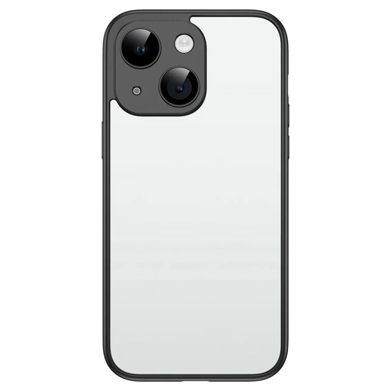 VOERO Anti-Drop Phone Cover for iPhone 15 Case Hard PC Slim Phone Case with PC Lens Film - Black
