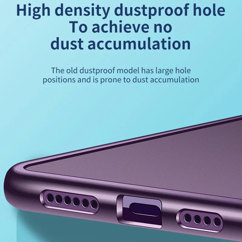 VOERO Anti-Drop Phone Cover for iPhone 15 Case Hard PC Slim Phone Case with PC Lens Film - Blue