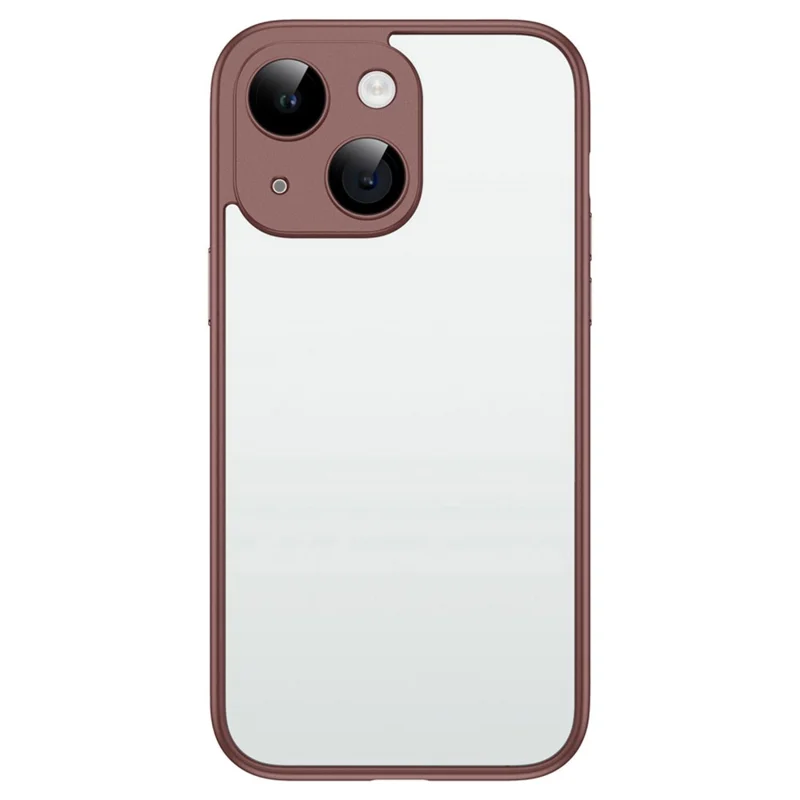 VOERO Anti-Drop Phone Cover for iPhone 15 Case Hard PC Slim Phone Case with PC Lens Film - Khaki
