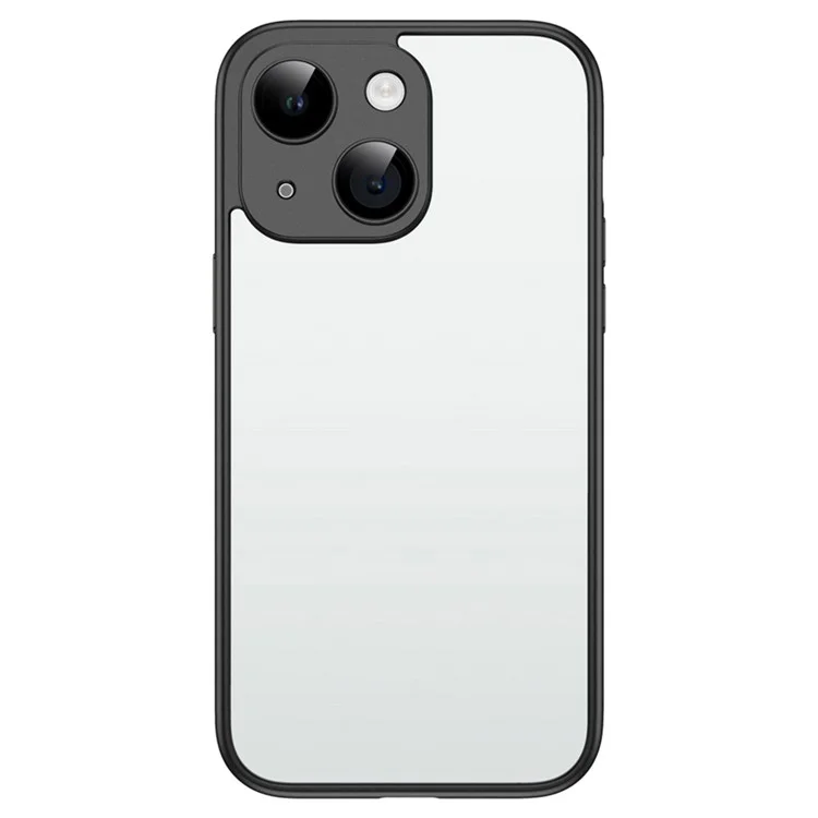 VOERO Anti-Drop Phone Cover für iPhone 14 Slim Case Hard PC Phone Shell mit PC Lens Film - Schwarz