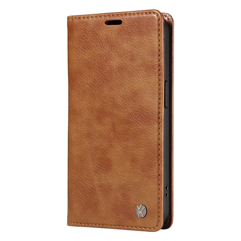 YIKATU YK-006 For Motorola Moto G84 5G Case PU Leather+TPU Litchi Texture Wallet Cover - Brown