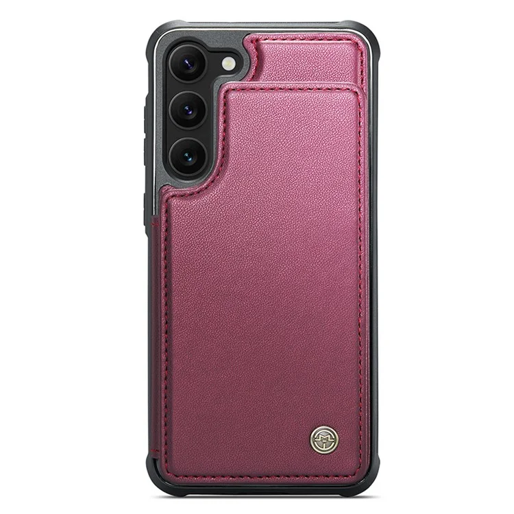 CASEME C22 Serie für Samsung Galaxy S23+ Hülle Litchi Textur Ständer RFID-Blockierung Handyhülle - Rot