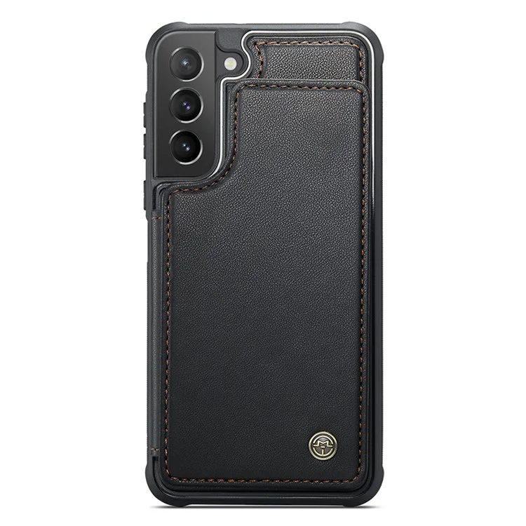 CASEME C22 Series For Samsung Galaxy S21+ 5G Case 5 Card Slots RFID Blocking Kickstand Phone Cover - Чёрный