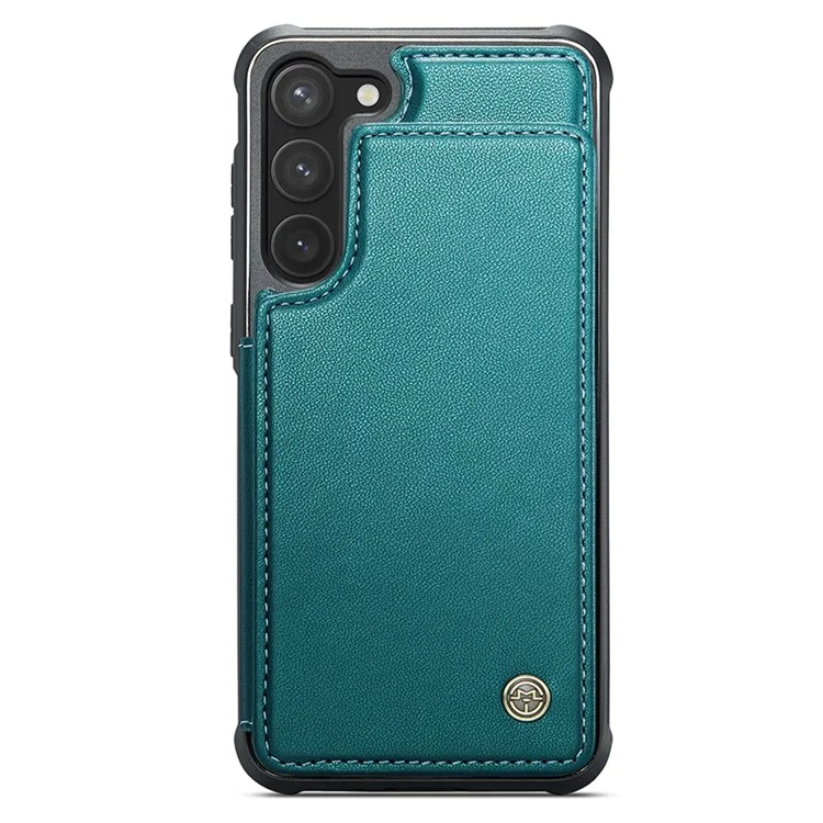 CASEME C22 Serie für Samsung Galaxy S23 Hülle Litchi Textur Kartenfach Telefonständer Abdeckung - Grün