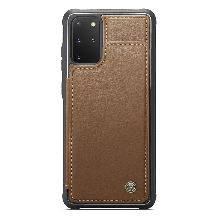 CASEME C22 Series per Samsung Galaxy S20 Plus 4G / 5G Case 5 Slot per Schede Telefono con Supporto - Marrone