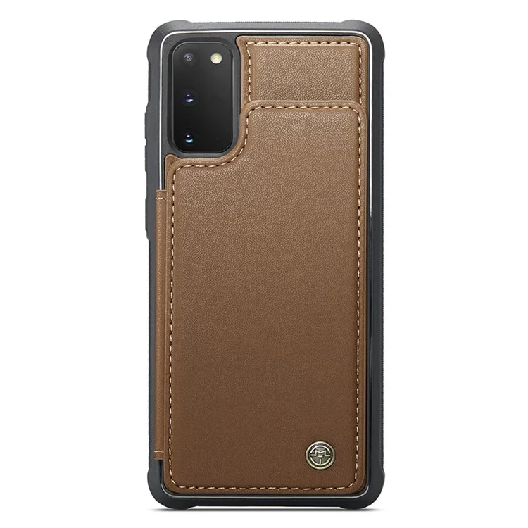 For Samsung Galaxy S20 FE / FE 5G / S20 Lite / S20 FE 2022 Phone Case CASEME C22 Leather Back Cover with RFID Blocking Card Slots - Brown