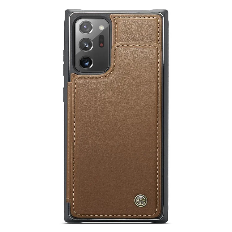 CASEME C22 Series para Samsung Galaxy Note20 Ultra / Note20 Ultra 5G Case Suporte de Cartão Capa de Telefone - Marrom