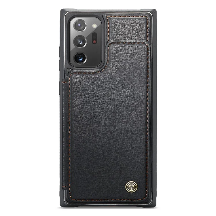 For Samsung Galaxy Note20 Ultra / Note20 Ultra 5G Phone Case CASEME C22 Leather Back Cover with RFID Blocking Card Slots - Black