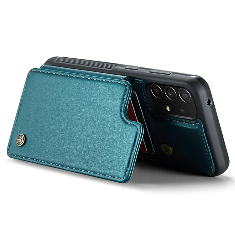 CASEME C22 Series para Samsung Galaxy A52 4G / 5G / A52s 5G Estojo Porta-Cartões com Suporte - Verde