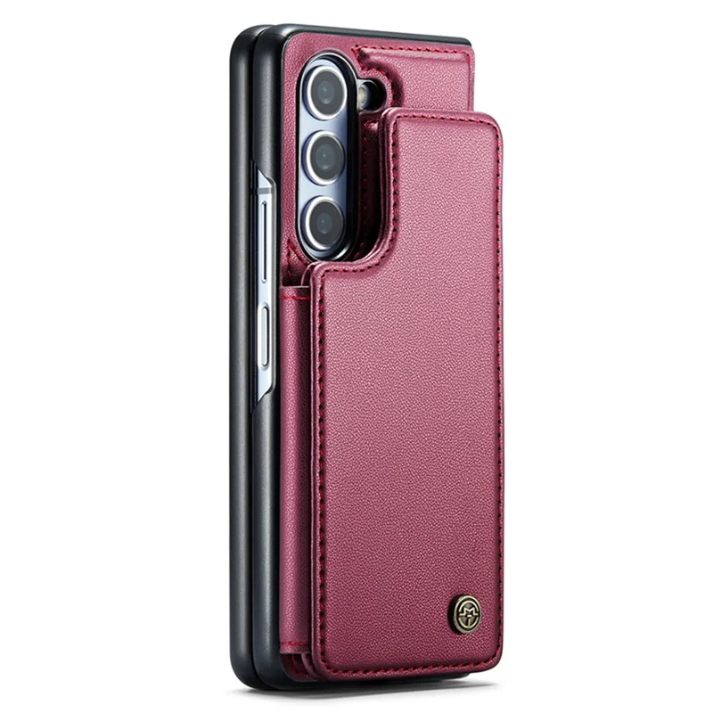 For Samsung Galaxy Z Fold5 5G Phone Case CASEME C22 Leather Back Cover with RFID Blocking Card Slots - Red