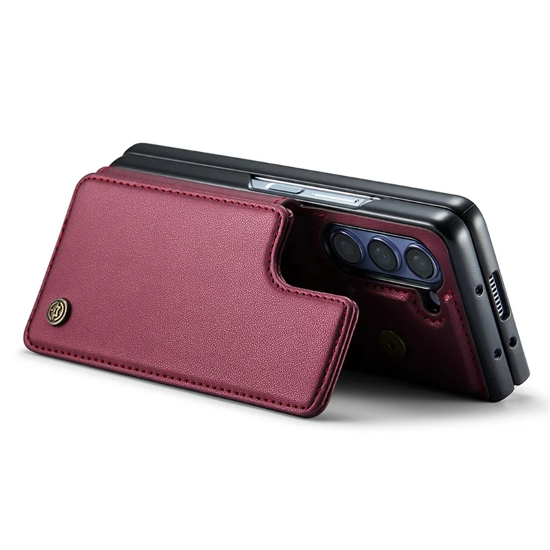 For Samsung Galaxy Z Fold5 5G Phone Case CASEME C22 Leather Back Cover with RFID Blocking Card Slots - Red