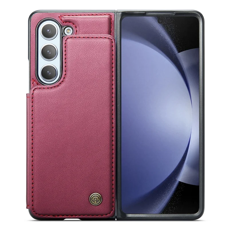 For Samsung Galaxy Z Fold5 5G Phone Case CASEME C22 Leather Back Cover with RFID Blocking Card Slots - Red