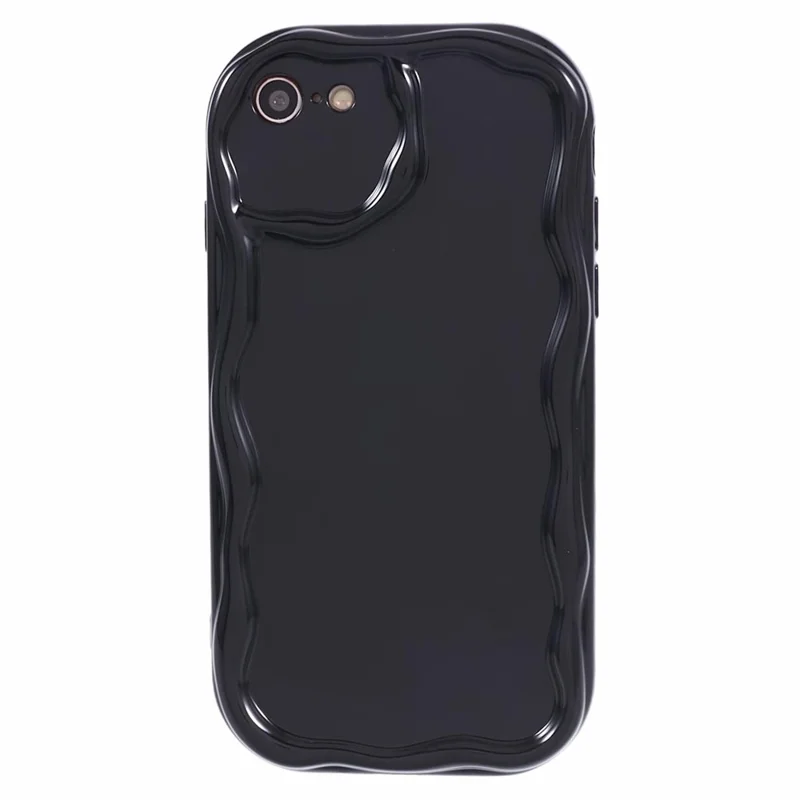 Obudowa na iPhone'a 7 / 8 / SE (2020) / SE (2022) Obudowa z falowanym kształtem Ramka z tworzywa TPU - Czarny