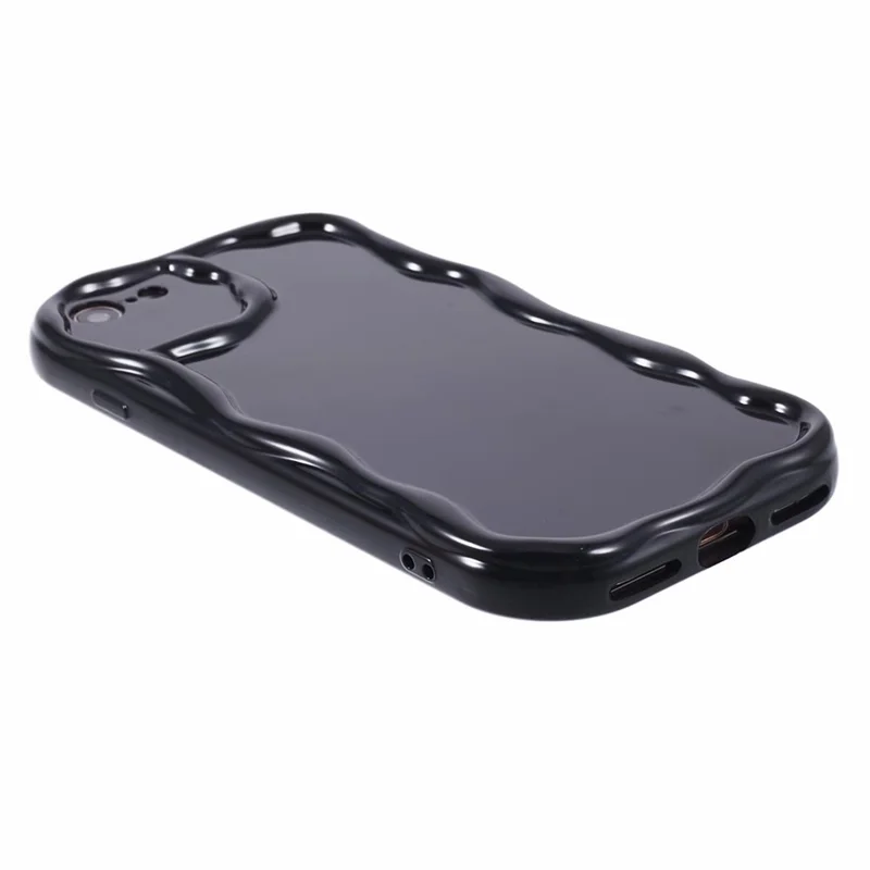 Obudowa na iPhone'a 7 / 8 / SE (2020) / SE (2022) Obudowa z falowanym kształtem Ramka z tworzywa TPU - Czarny