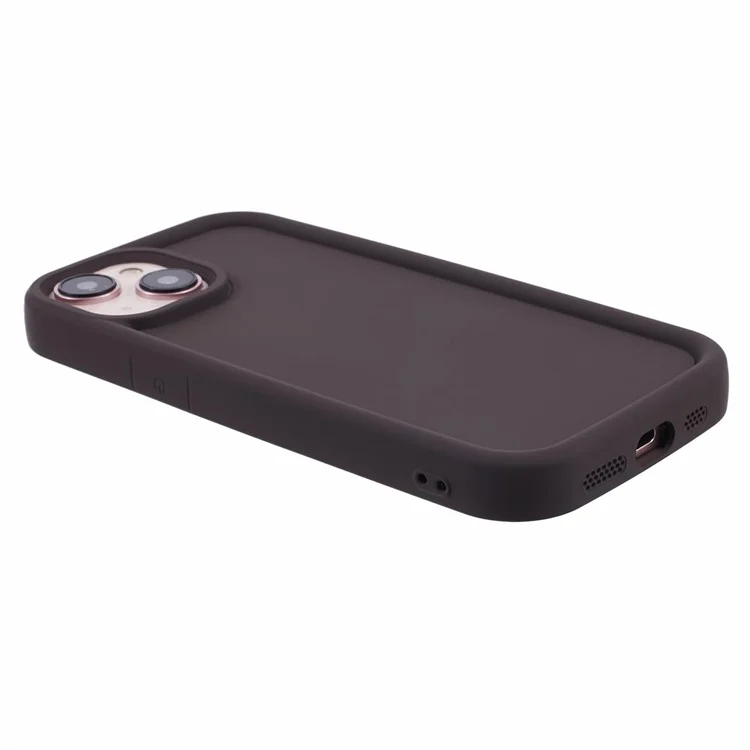 DY Series For iPhone 14 TPU Case Anti-fingerprint Phone Cover - Brown