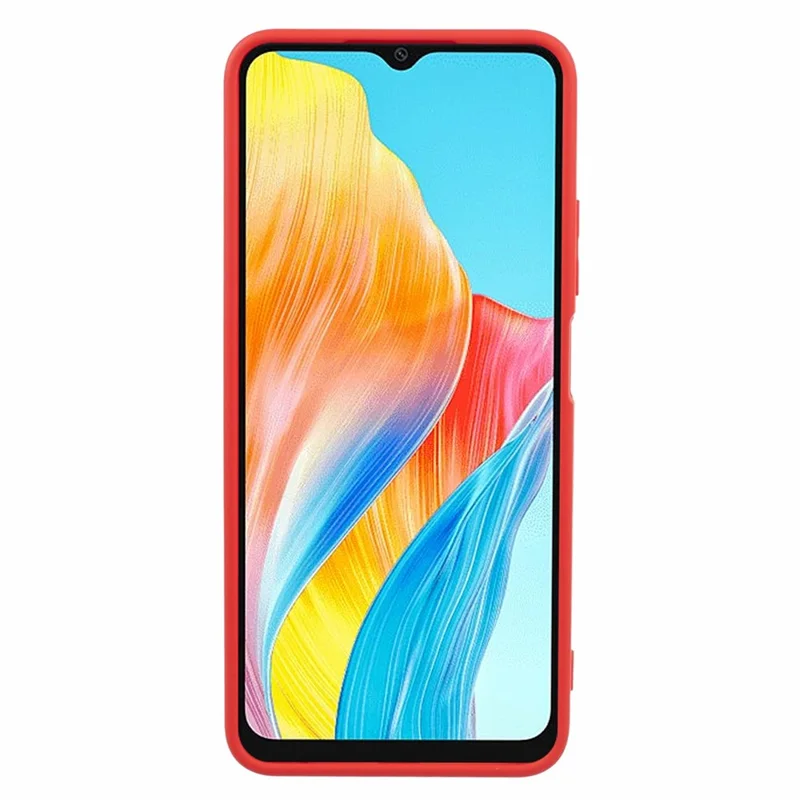 For Oppo A38 4G / A18 4G Case Fiber Lining Inside TPU Phone Cover - Red