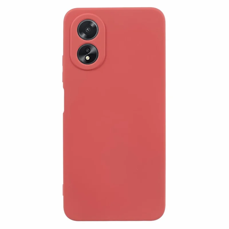 For Oppo A78 4G TPU Case Soft Touch Fiber Lining Rubberized Phone Cover - Hawthorn Red