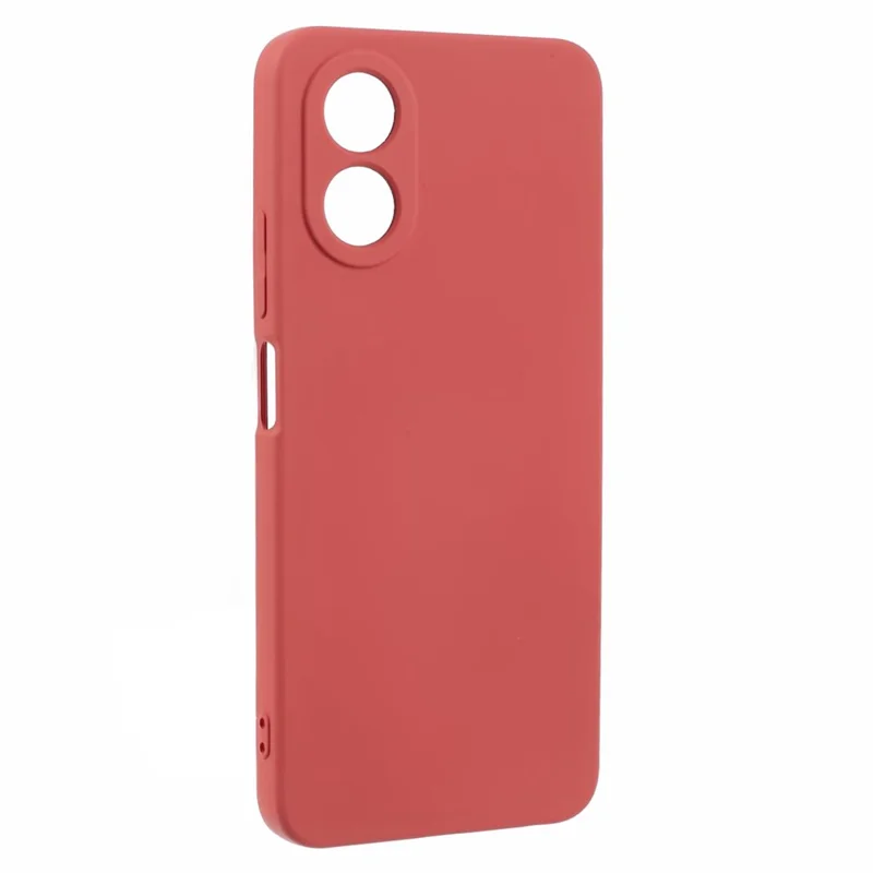 For Oppo A78 4G TPU Case Soft Touch Fiber Lining Rubberized Phone Cover - Hawthorn Red