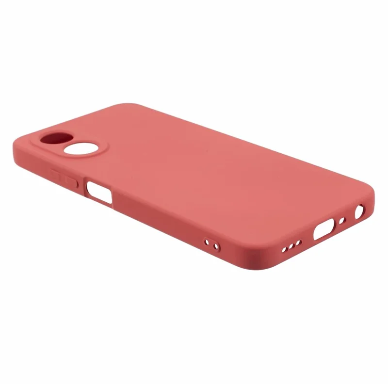 For Oppo A78 4G TPU Case Soft Touch Fiber Lining Rubberized Phone Cover - Hawthorn Red